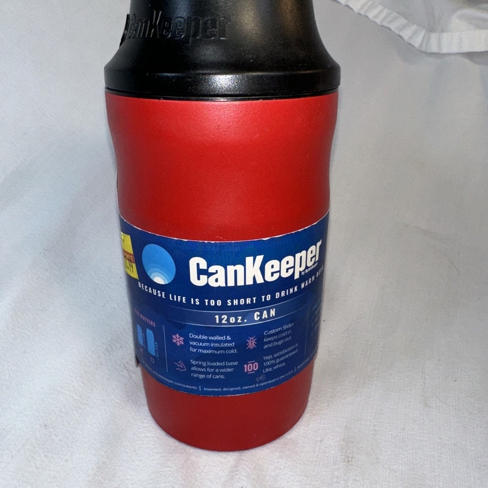 CanKeeper by BottleKeeper 3-in-1 Double Walled Beverage Holder Red NWT